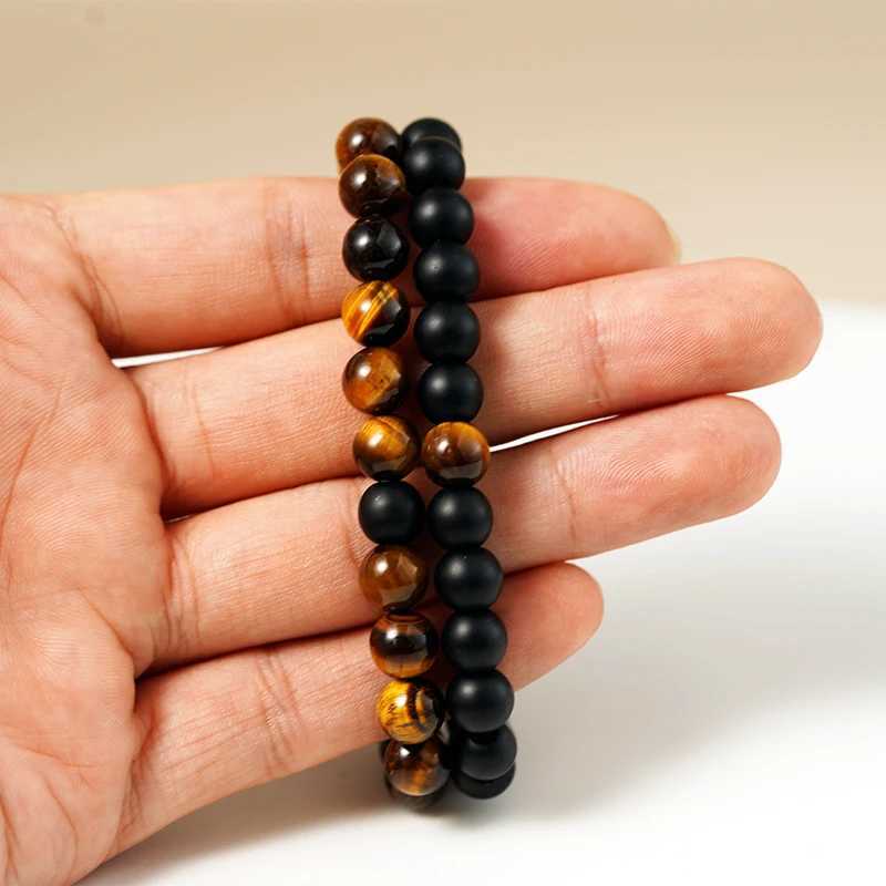 Hot 2pcs/set 30 Style Couples Distance Bracelet Natural Stone Yoga Beaded Bracelets Men Women Friend Gift Charm Strand JewelryX240921
