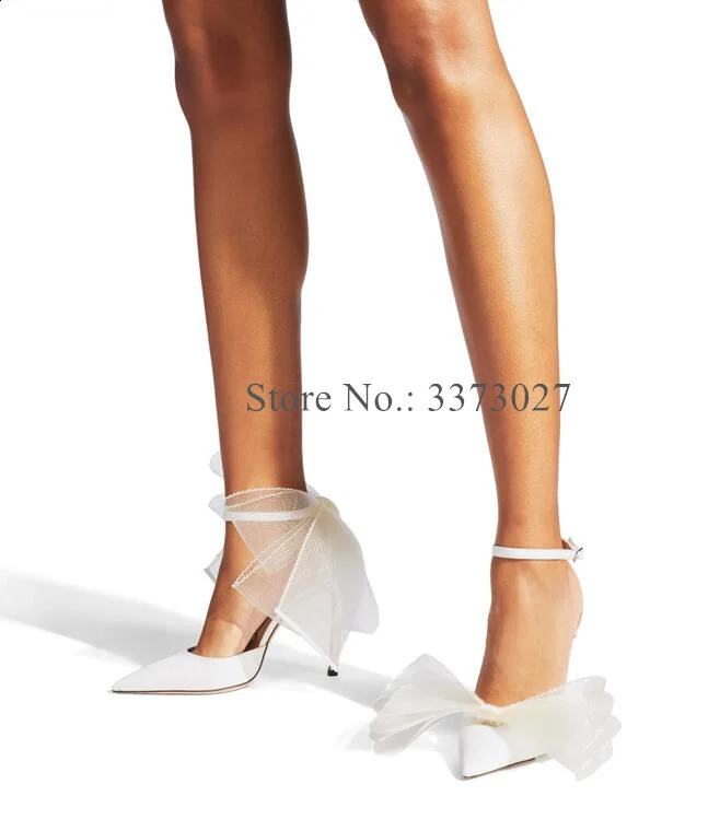 Fashionable Rose Red Bow Womens High Foot Pump Shoes Sexy Pointed Toe 8cm/10cm Thin Foot Wedding Shoes Womens Single Shoes 240919