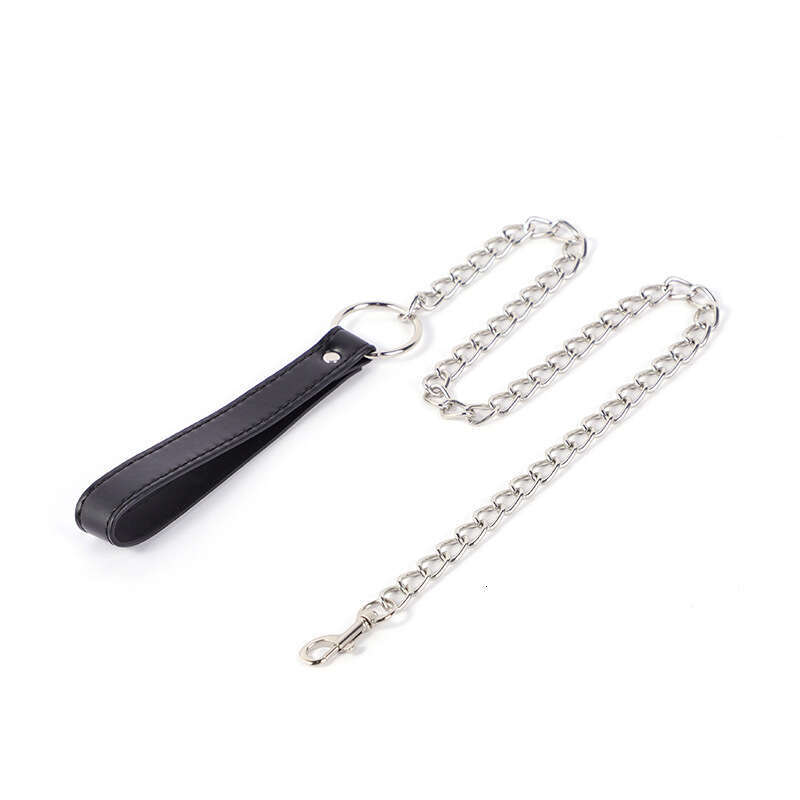 SM Prop Love Hanging Ring Sex Collar Black Leather Female Slave Training Traction Collar Neck Cover Adult Products