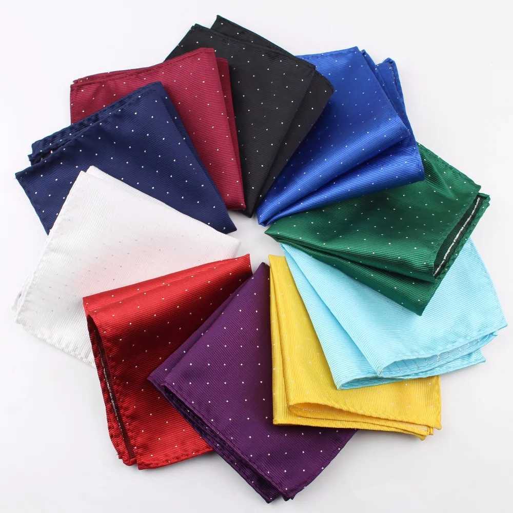 Vintage Fashion Party Mens Handkerchief Star Silver Point Groomsmen Men Pocket Square Hanky 22*22cmX240921