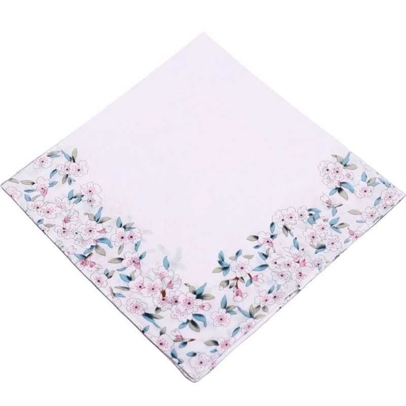 Womens cotton handle soft touch washable pocket cotton towel elegant printed Hanji optional W240921