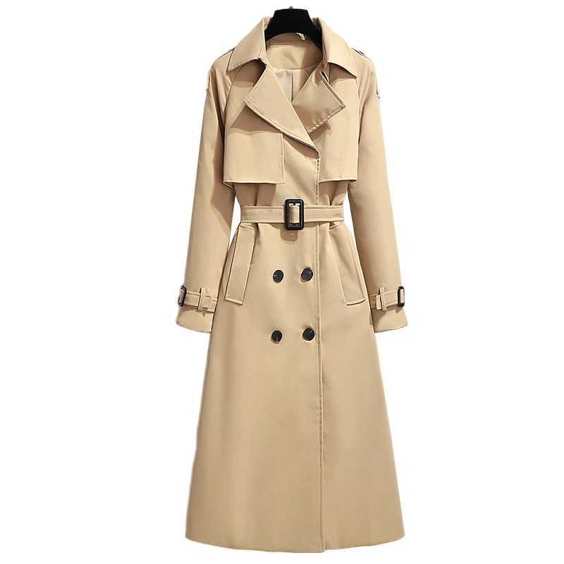 Laxsesu Trench for Women Double Breasted Turn-down Collar Long Sleeve Coat Autumn 2024 New Fashion Sashes Female Loose OuterwearX240921