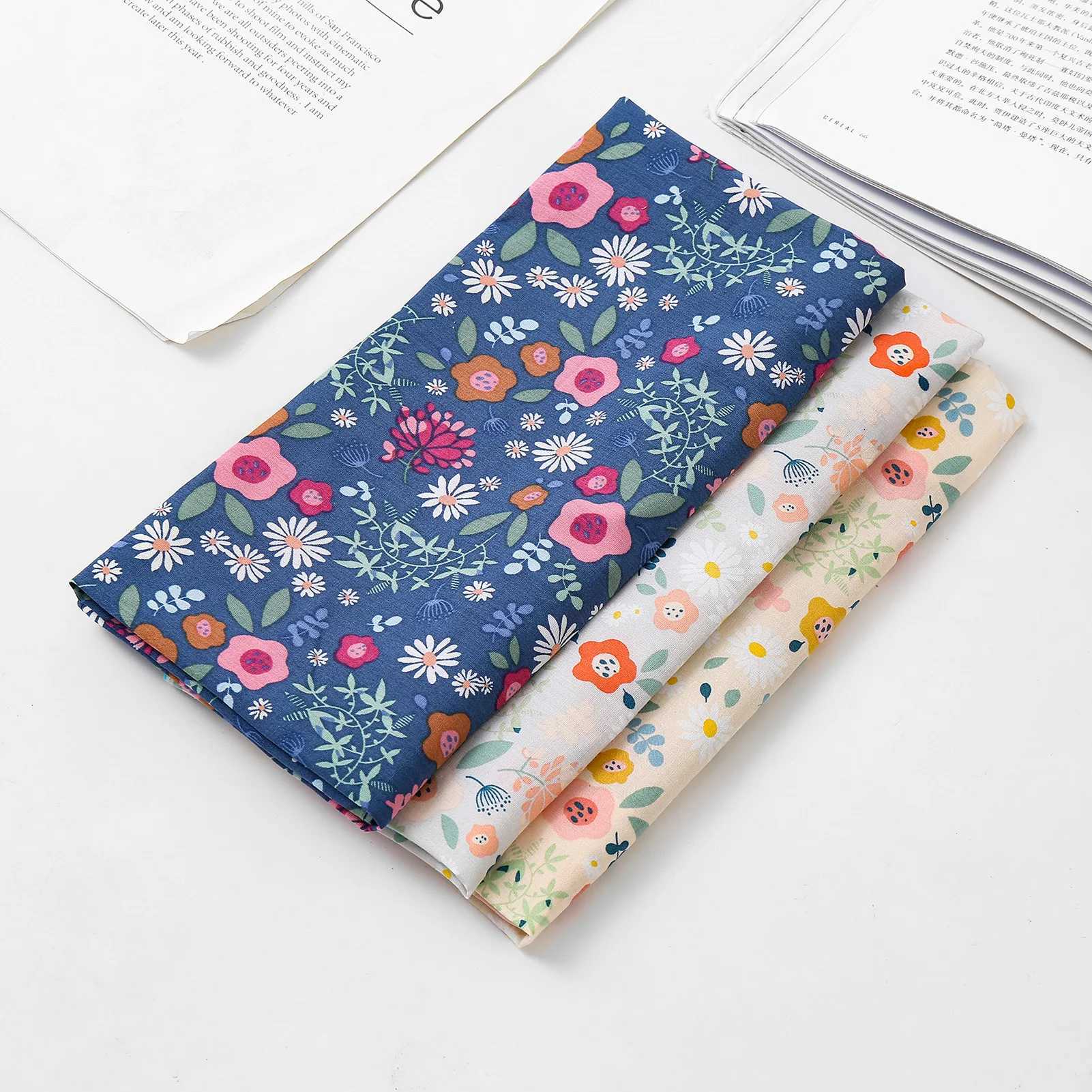 1 Set Women Printed Handkerchief Cotton Scarf For Female Fresh Cartoon Pocket Hankie Coloful Hankerchiefs For Party Gift WeddingX240921