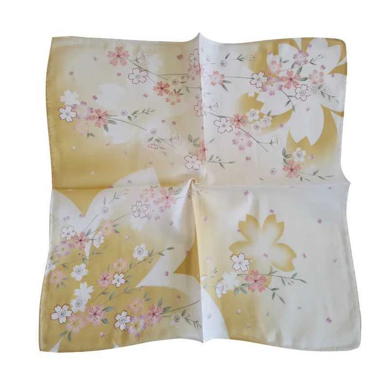 3 pieces of 45x45cm square pure cotton fashionable cherry blossom womens handles womens facial towels party gifts W240921