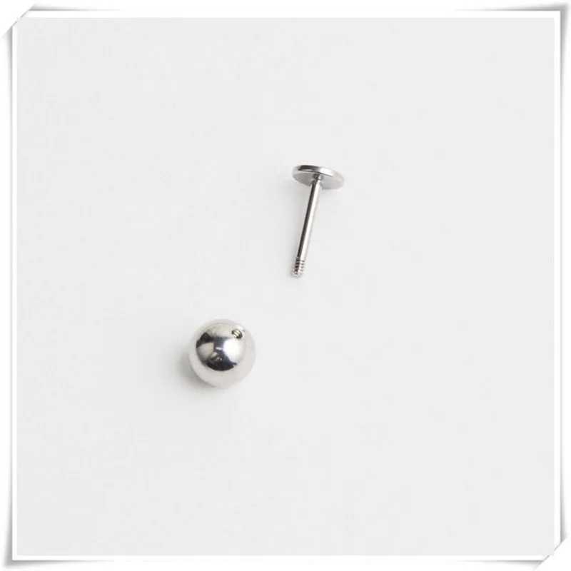 1Pair Titanium Steel 20G Flat Back Stud Earring Ball Screws Studs Ear Bone Nail Lip Tongue Piercing Body Jewelry for Women Men Y240921