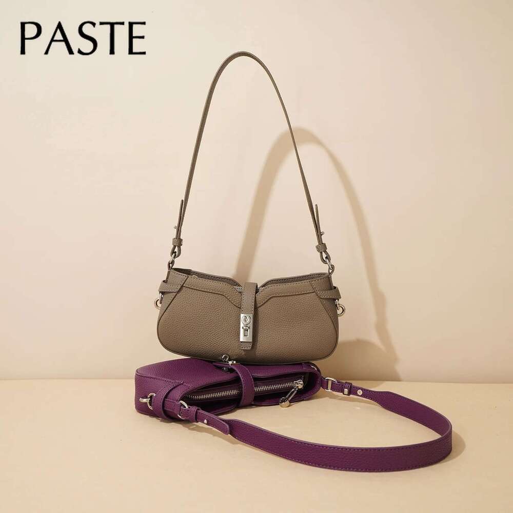 Trendy Fashion Flap Shoulder Purple Green Highly Textured Cowhide Leather Women Messenger Bag Small Mini Summer Daily Purse