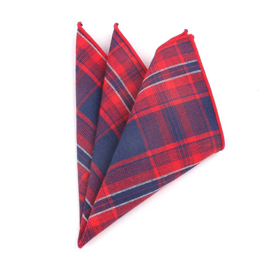 Suit Pocket Square For Men Plaid Cotton Hanky Mens Handkerchiefs Casual Suits Square Handkerchief Towels For Party ScarvesX240921