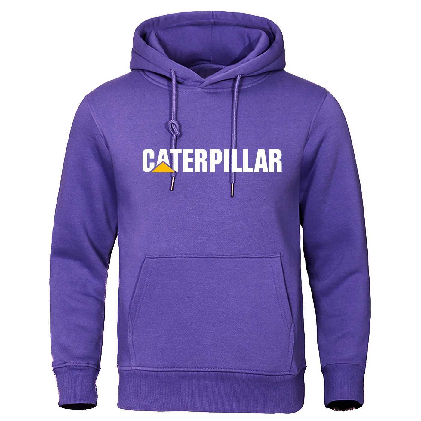 Catepellar hot selling fashion autumn simple print comfortable top loose mens hoodie hip-hop round neck hoodie W240921