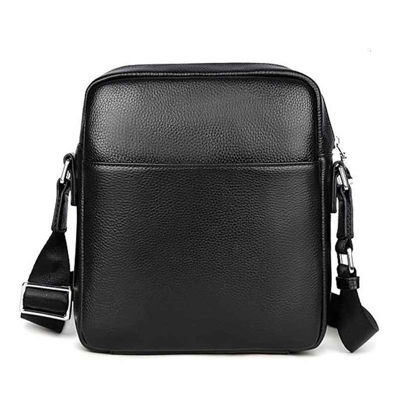 Famous Brand Small Men's Genuine Leather Men Shoulder Messenger Fashion Business Man Crossbody Bag Cowhide Briefcase