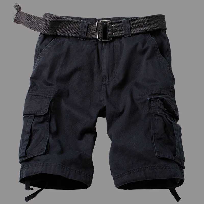 2024 summer Korean style army green cargo shorts men loose washing Multi-pocket army tactical cargo shorts for men size 29-42X240921