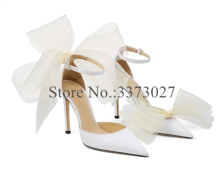 Fashionable Rose Red Bow Womens High Foot Pump Shoes Sexy Pointed Toe 8cm/10cm Thin Foot Wedding Shoes Womens Single Shoes 240919