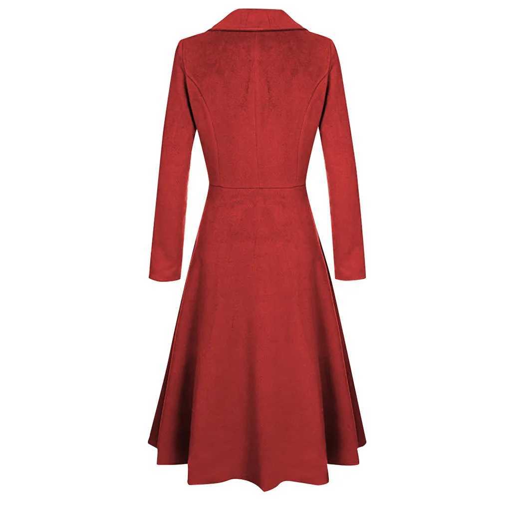 Winter Jackets For Women 2023 Autumn Winter Lapel Button Long Trench Coat Windbreak Overcoat Women Jacket X240921
