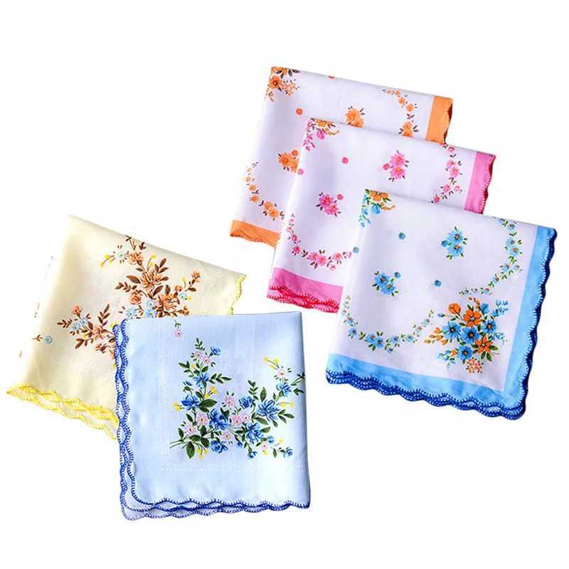 3Pcs 28x28cm Small Vintage Cotton Women Hankies Embroidered Butterfly Flower Cloth Lady HandkerchiefX240921