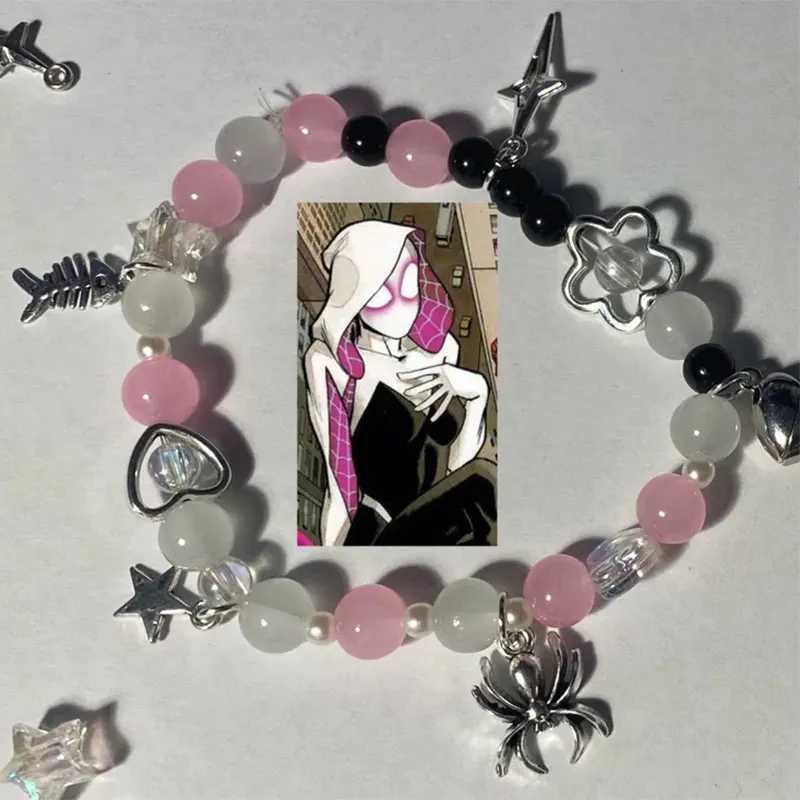 Miles Morales and Gwen Stacy Matching Couple Beaded Bracelets Y2K Aesthetic coquette gift for her spiderX240921