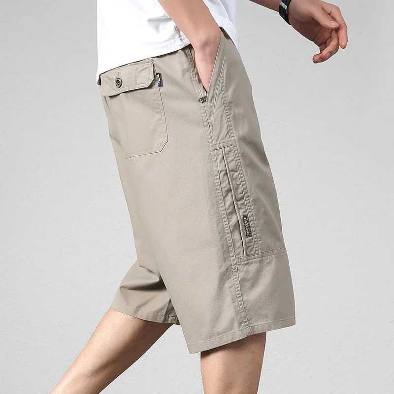 Summer Men Multi Pockets Cargo Shorts Men Casual Large Size 100% Cotton Shorts Men Outwear Quick Dry Jogger Shorts Male 6XLX240921