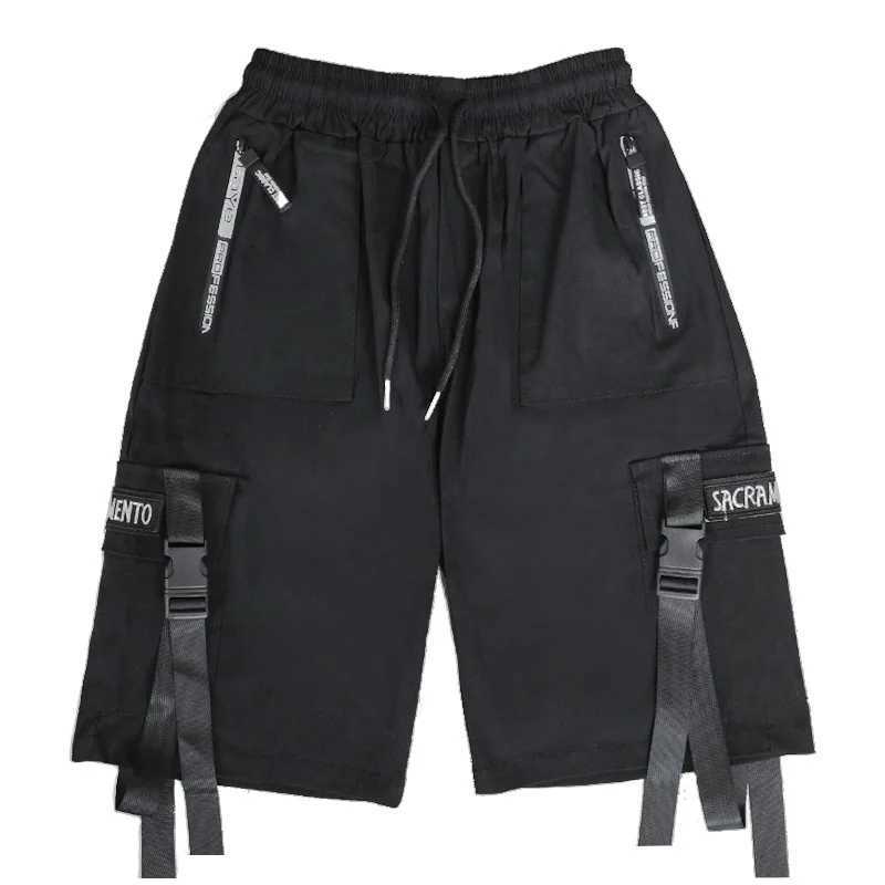 Summer Shorts Men Harajuku Streetwear Casual Mans Cargo Shorts Fashion Techwear Japanese Korea Hip Hop y2k Punk Male ClothingX240921