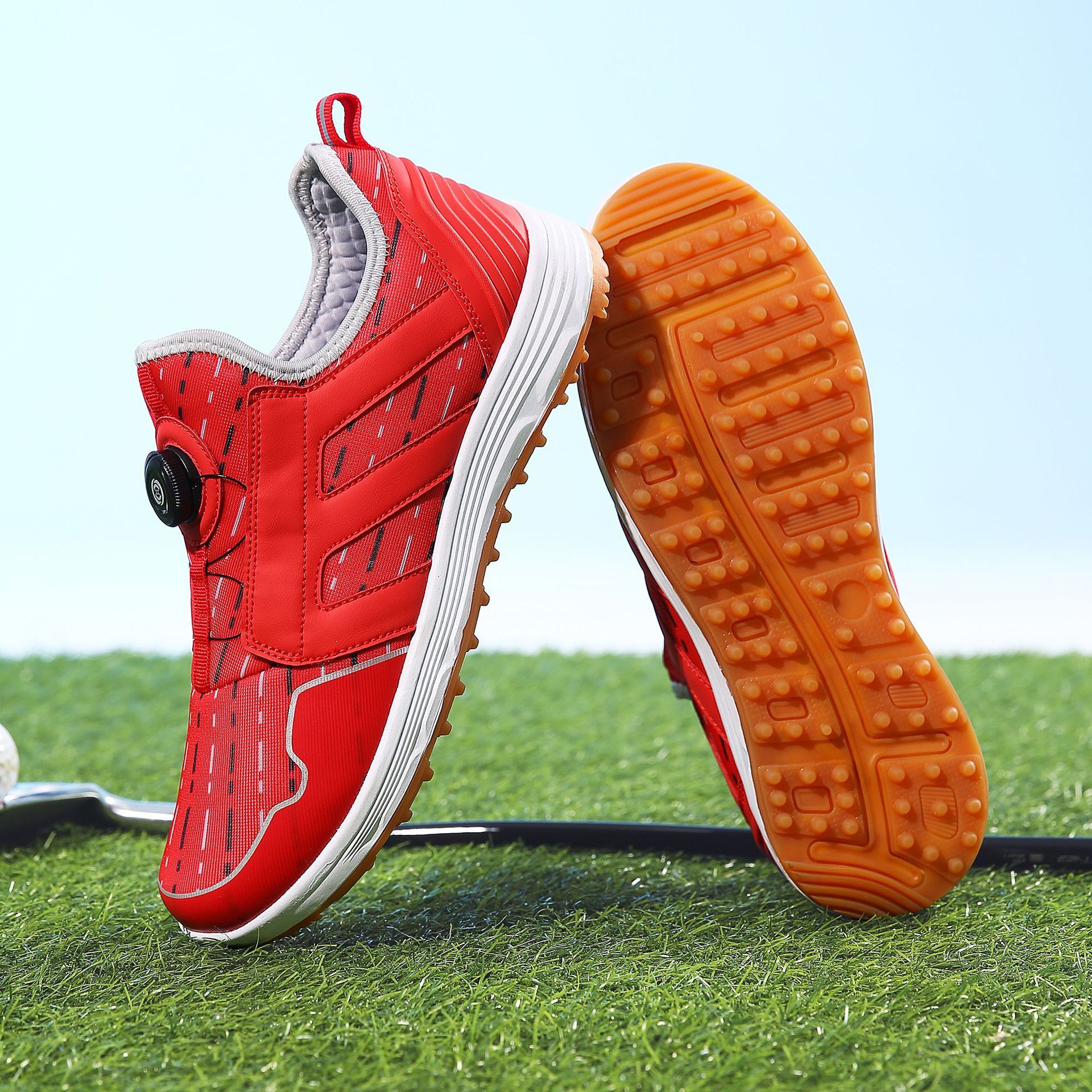 ddmytiger G-961 Straight Golf Sneakers Casual Women's Fixed Nail Through Balloon Children's and Men's Shoes C ddmythur
