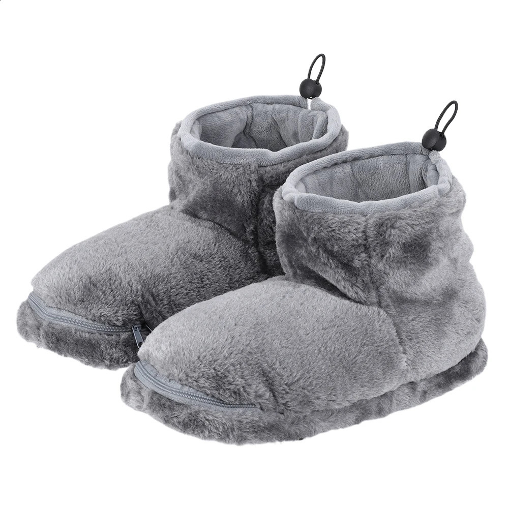 USB Heater Foot Shoes Winter Warm Snow Boots Comfortable Plush Warm Electric Slippers Winter Warming Slipper for Men Women 240914
