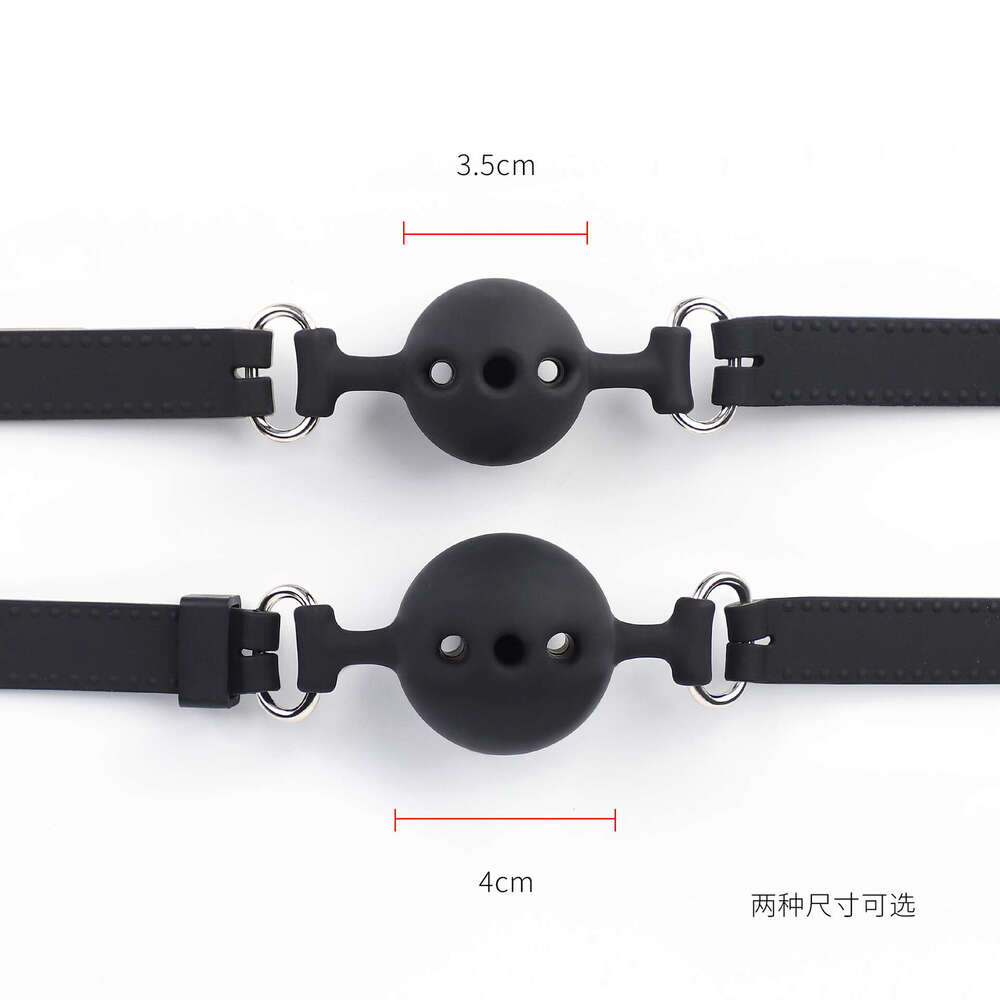 Sex toys SM props integrated silicone mouth ball forced mouth opening with hole silicone mouth plug alternative adult products