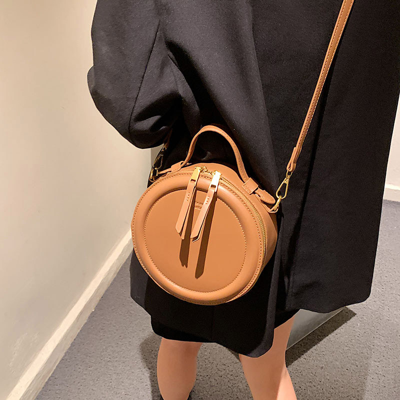 Round Leather Crossbody For High Quality Handbags Women Bags Designer Shoulder Bag Female Retro Clutch Purses