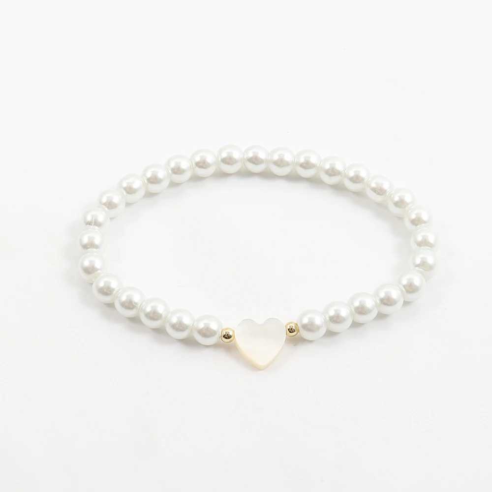 New Trendy Shell Heart Bracelet Women Classic Handmade Stone Beaded Bracelet For Women Jewelry GiftX240921