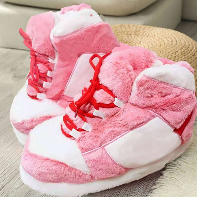 Cute Cartoon Plush Winter Cotton Soft Sneakers for Women and Men