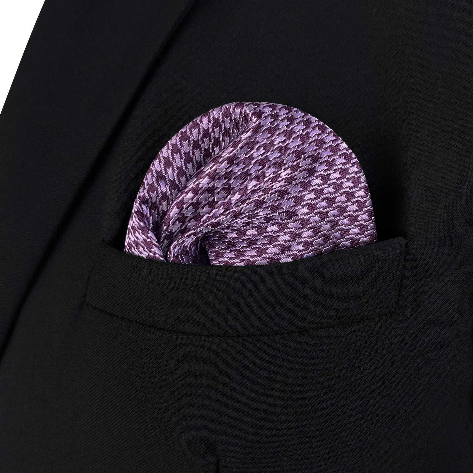 Blue Floral Paisley Mens Pocket Square Classic Silk Purple Hanky Business Fashion Handkerchief WeddingX240921