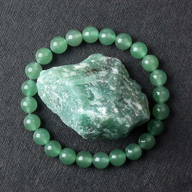Original Natural Green Aventurine Beaded Bracelets Women Aventurine Jades Quartz Mala Beads Bracelet Meditation Healing JewelryX240921