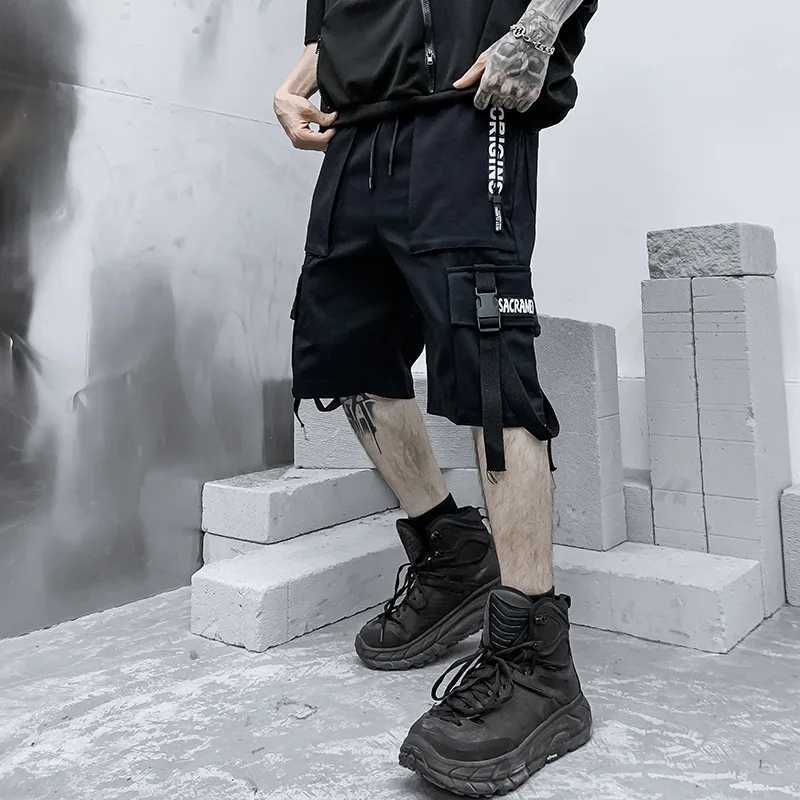 Summer Shorts Men Harajuku Streetwear Casual Mans Cargo Shorts Fashion Techwear Japanese Korea Hip Hop y2k Punk Male ClothingX240921