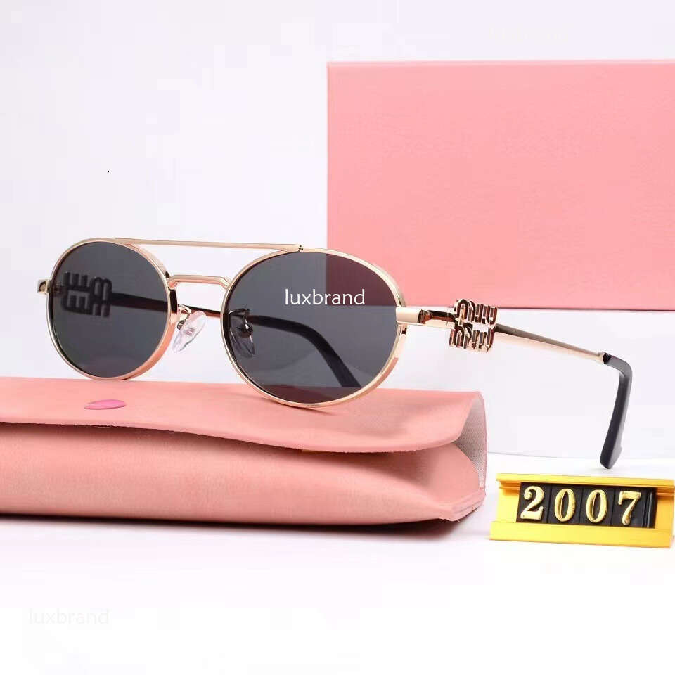 2024 New Miumiusunglasses Double Beam Foreign Trade Retro Fashion Y2k Sunglasses Personalized European And American Cross Border Ins Style 121