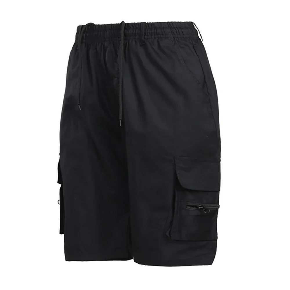 Summer Camouflage Cargo Shorts Multi-pocket Solid Color Casual Shorts Loose Breathable Beach Five Pants Male Jogging Sport PantsX240921