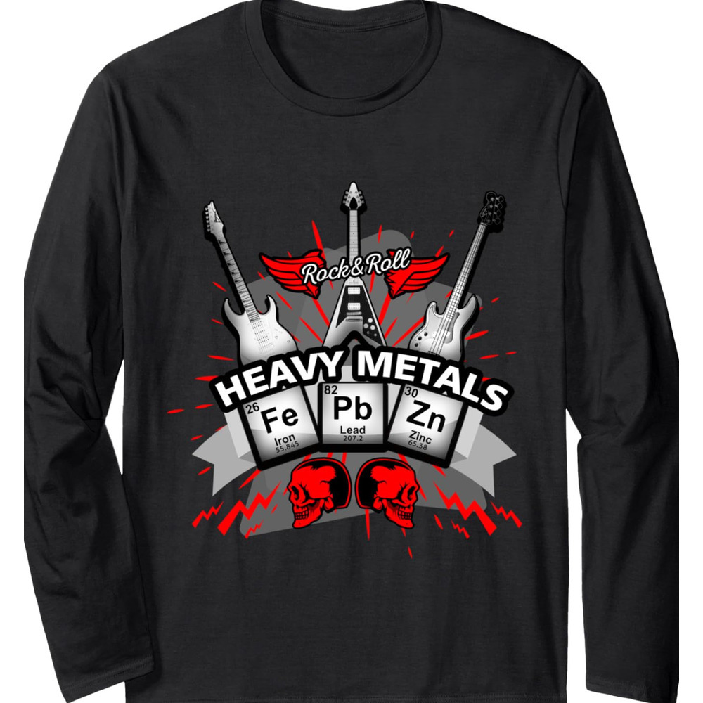 Long Sleeve Shirts for Men sweatshirt Chemical Heavy Metals Formula. Birthday Friend Gift Long Sleeve Tee Streetwear Casual tops clothes
