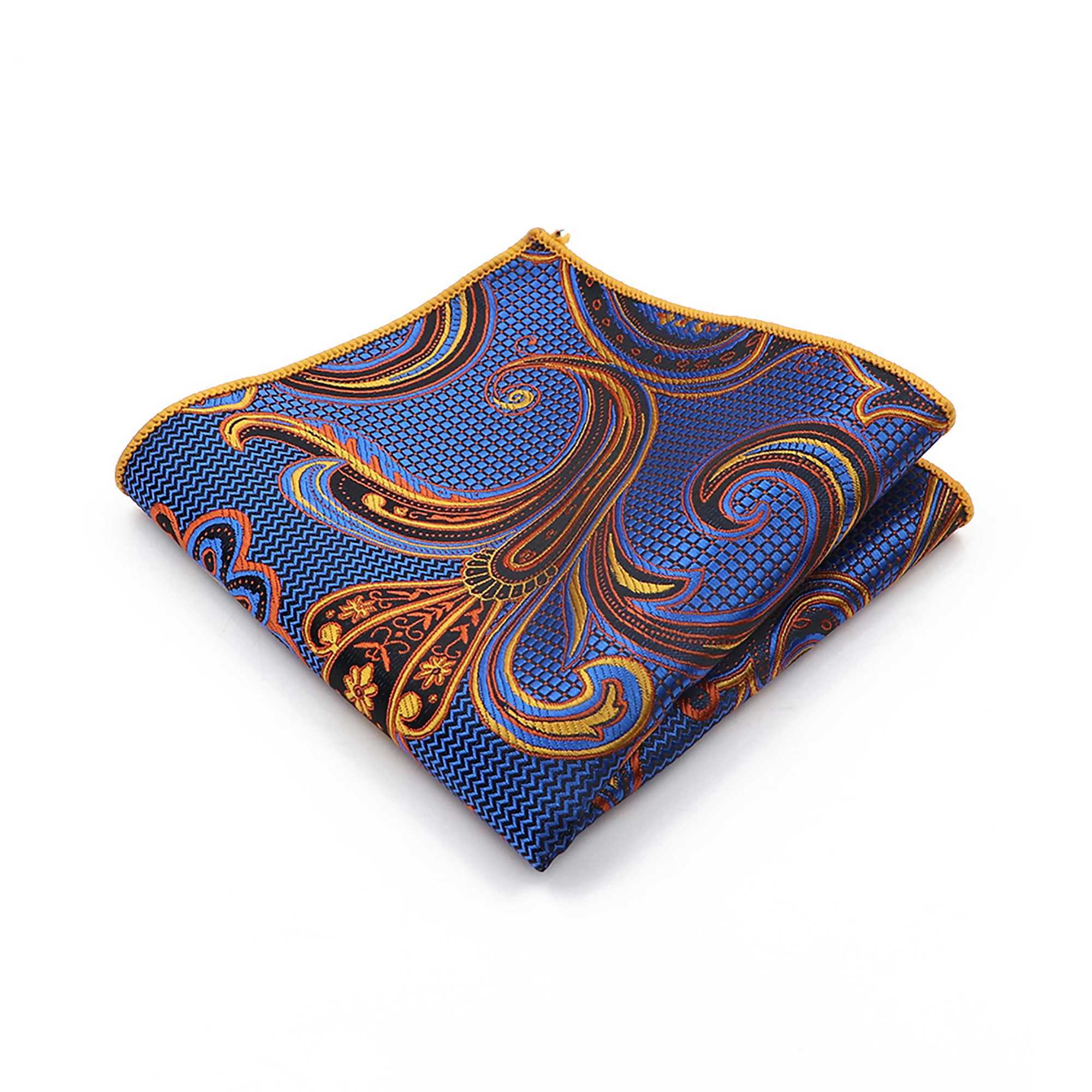 New Fashion Retro Paisley Mens Hanki Pocket Square Handle 23cm Wide Used for Business Wedding Party Evening Dress Set Accessories W240921