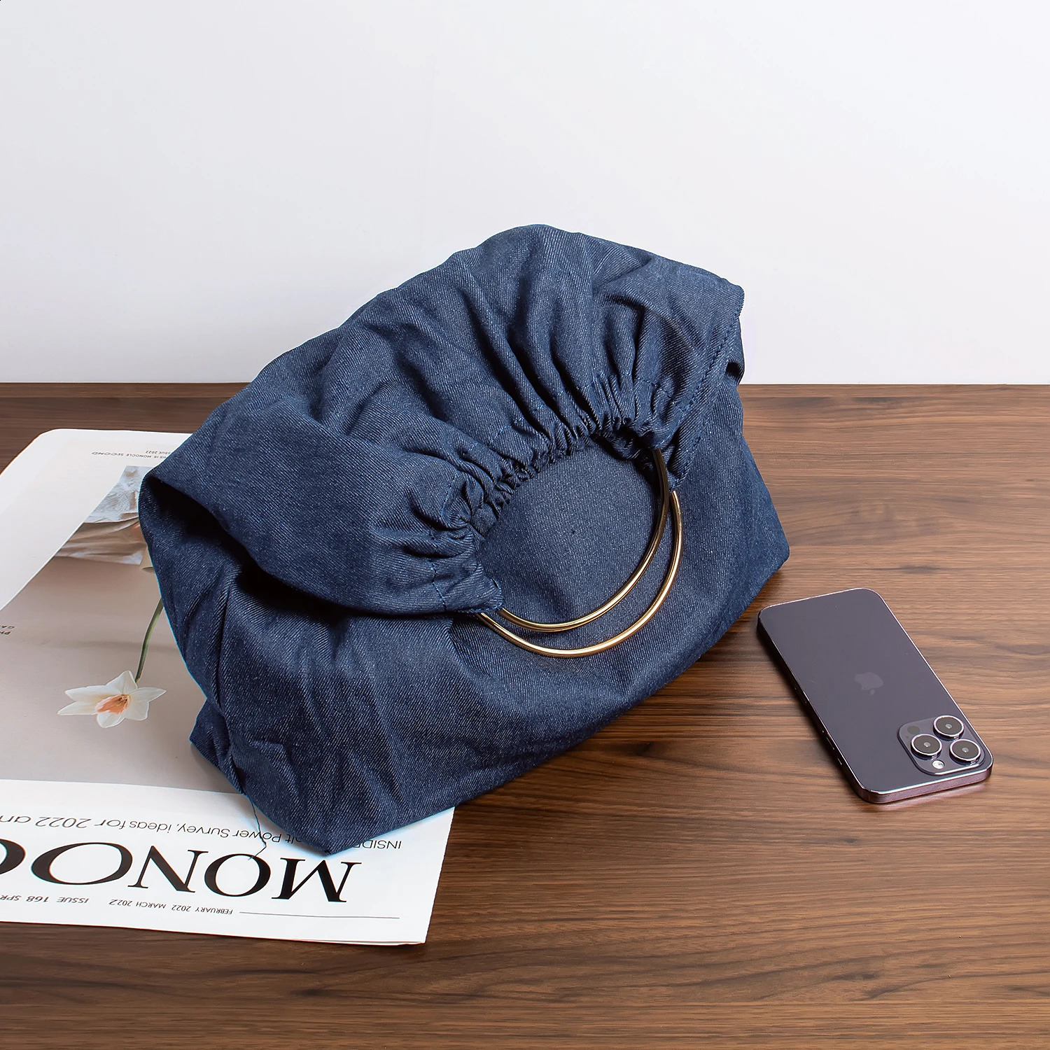 Summer French Style Fashion Handle Denim Cloth Bag Womens Handbag Tramp Leisure Mode Soft Portable 240919