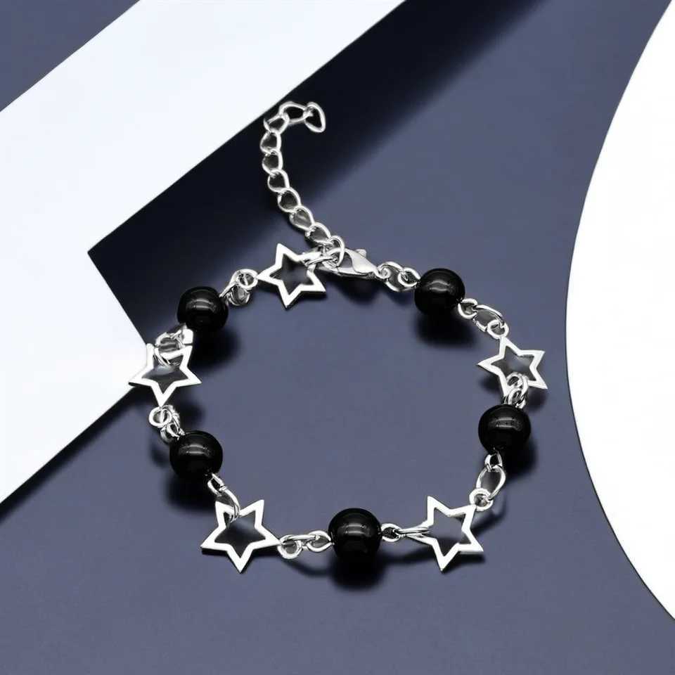 1PC Star Bracelet Y2K Artificial Acrylic Bead Alloy Girl Charm Jewelry Valentines Day GiftXJ241214