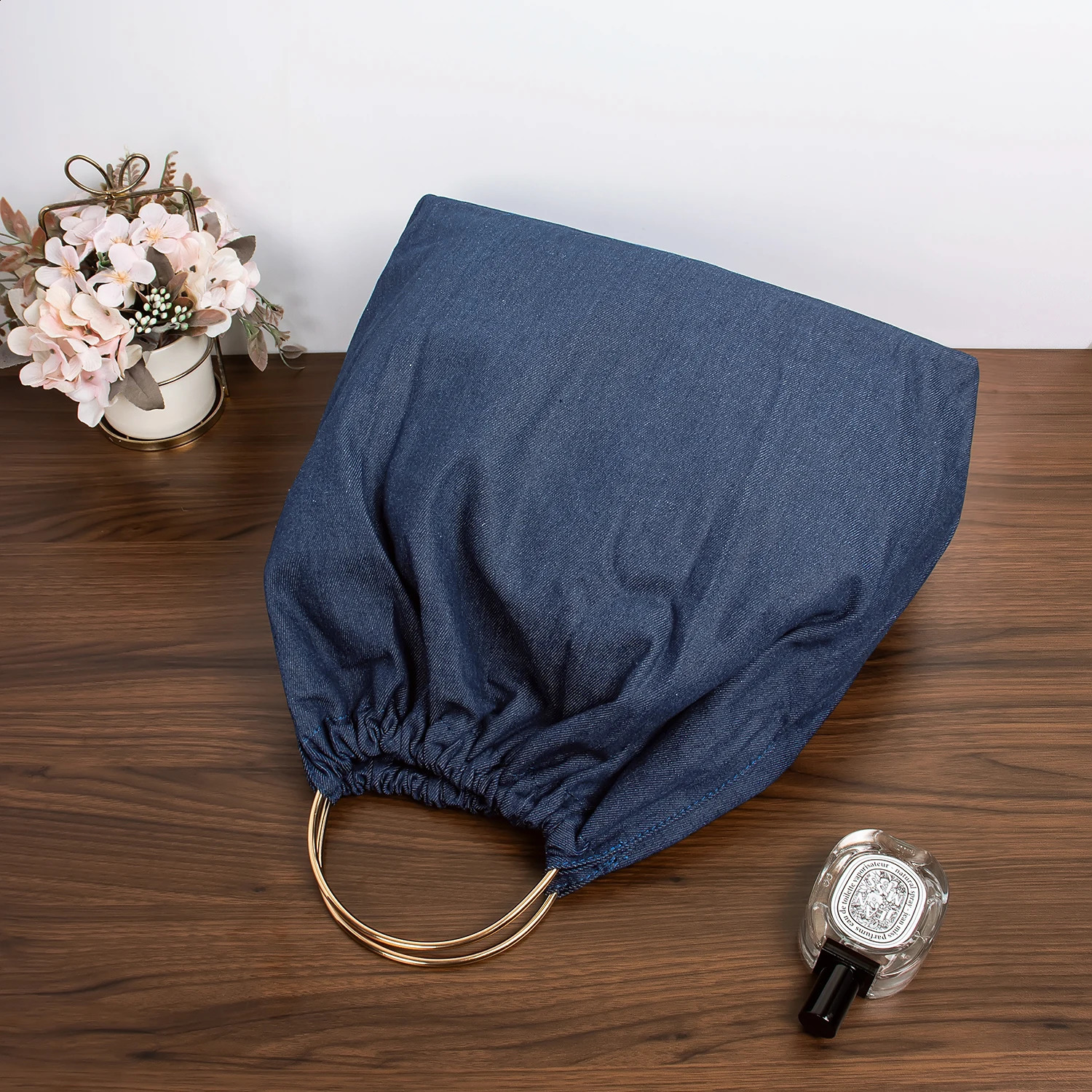 Summer French Style Fashion Handle Denim Cloth Bag Womens Handbag Tramp Leisure Mode Soft Portable 240919