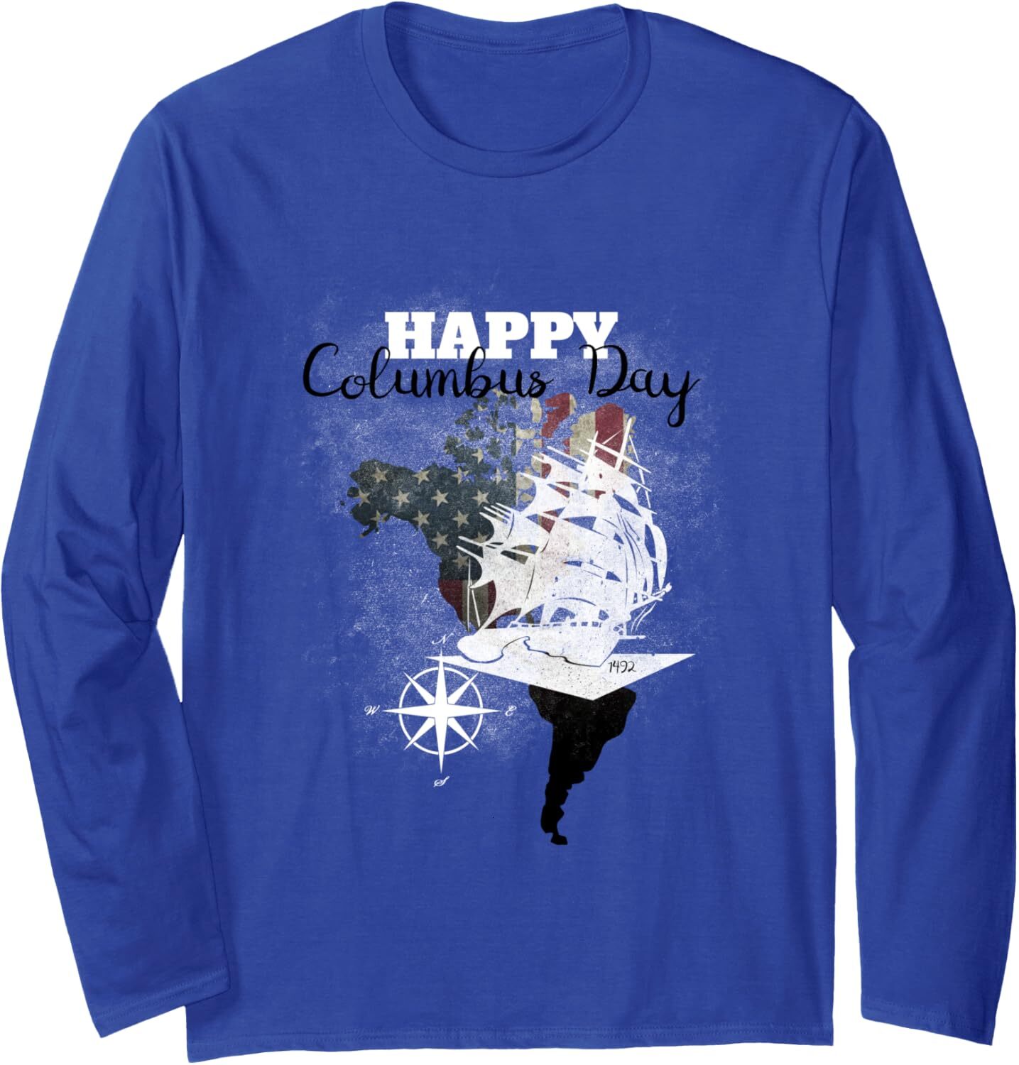 Long Sleeve Shirts for Men sweatshirt Happy Columbus Day American Flag Cute Holiday Gift Long Sleeve Tee Streetwear Casual tops clothes