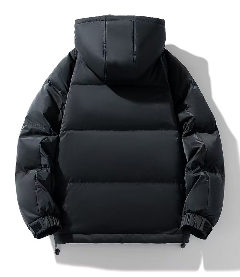 Designer down men's winter thick warm couple coat men's hooded white duck down short down jacket men's