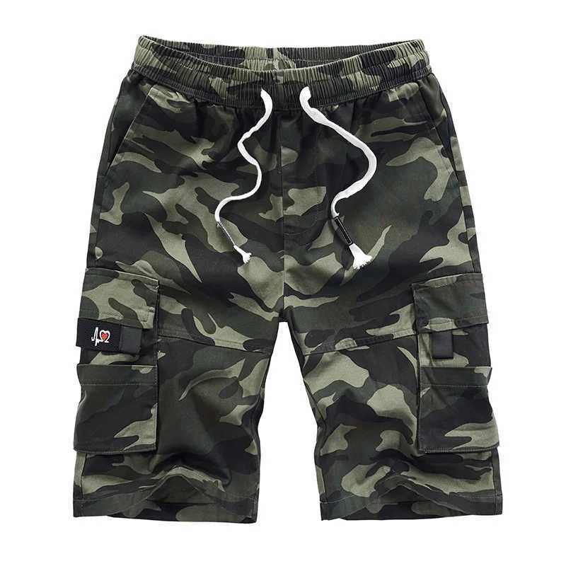 2023 Mens Cargo Shorts Combat Plus Big Size Capris 8XL 5XL 6XL 7XL Man Long Army Green Baggy Short Male Army Green Dark GreenX240921
