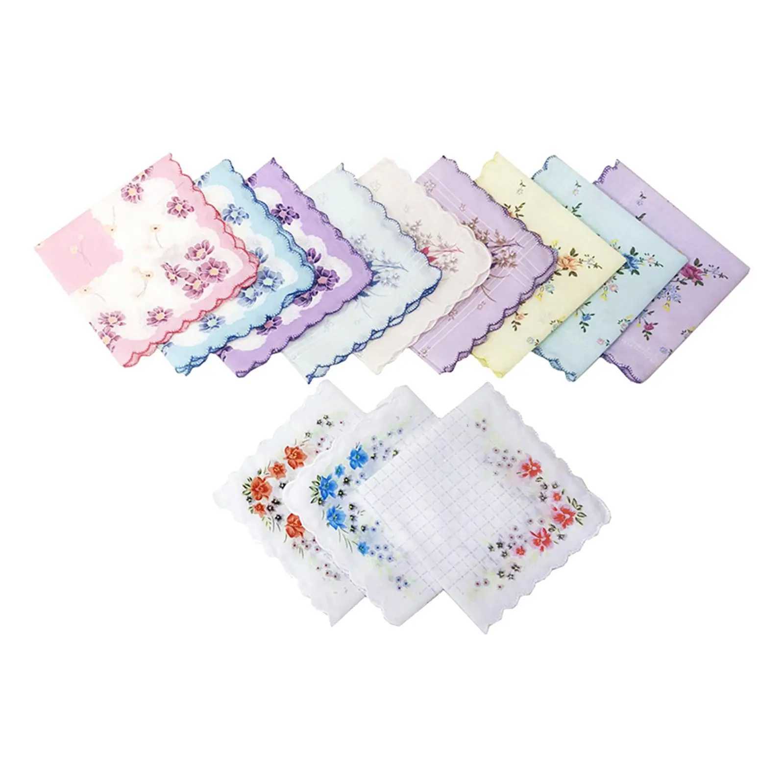 Womens Handkerchiefs Mixed Style and Color Colorful 30cmx30cm Cotton HankiesX240921