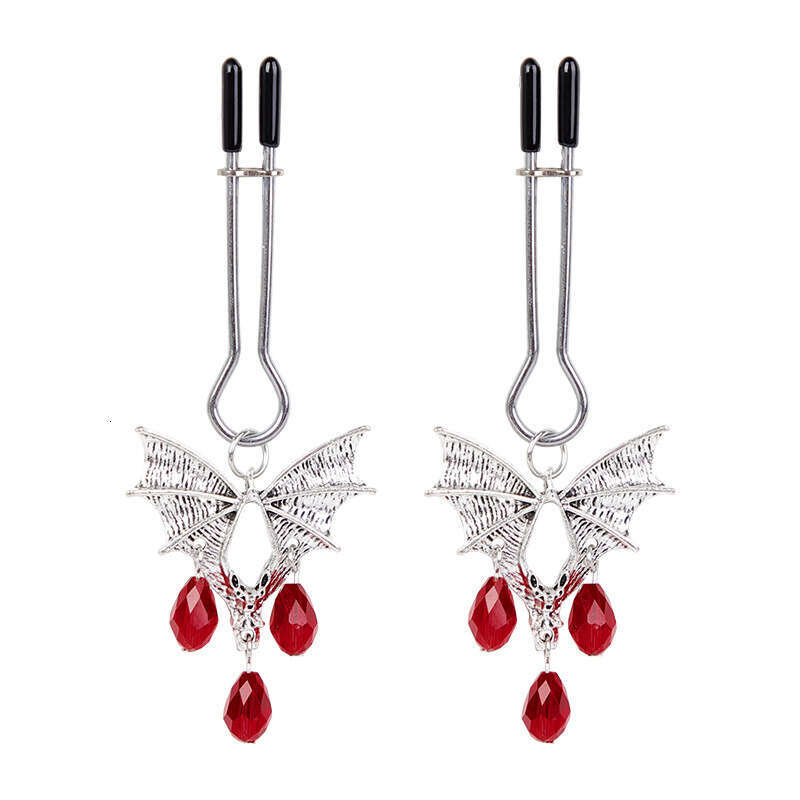 Sexy SM Props Stimulating Breast Beating Clip Masturbating clitoris Clip Strong Mimi Clip Bat Ruby SM Breast Clip