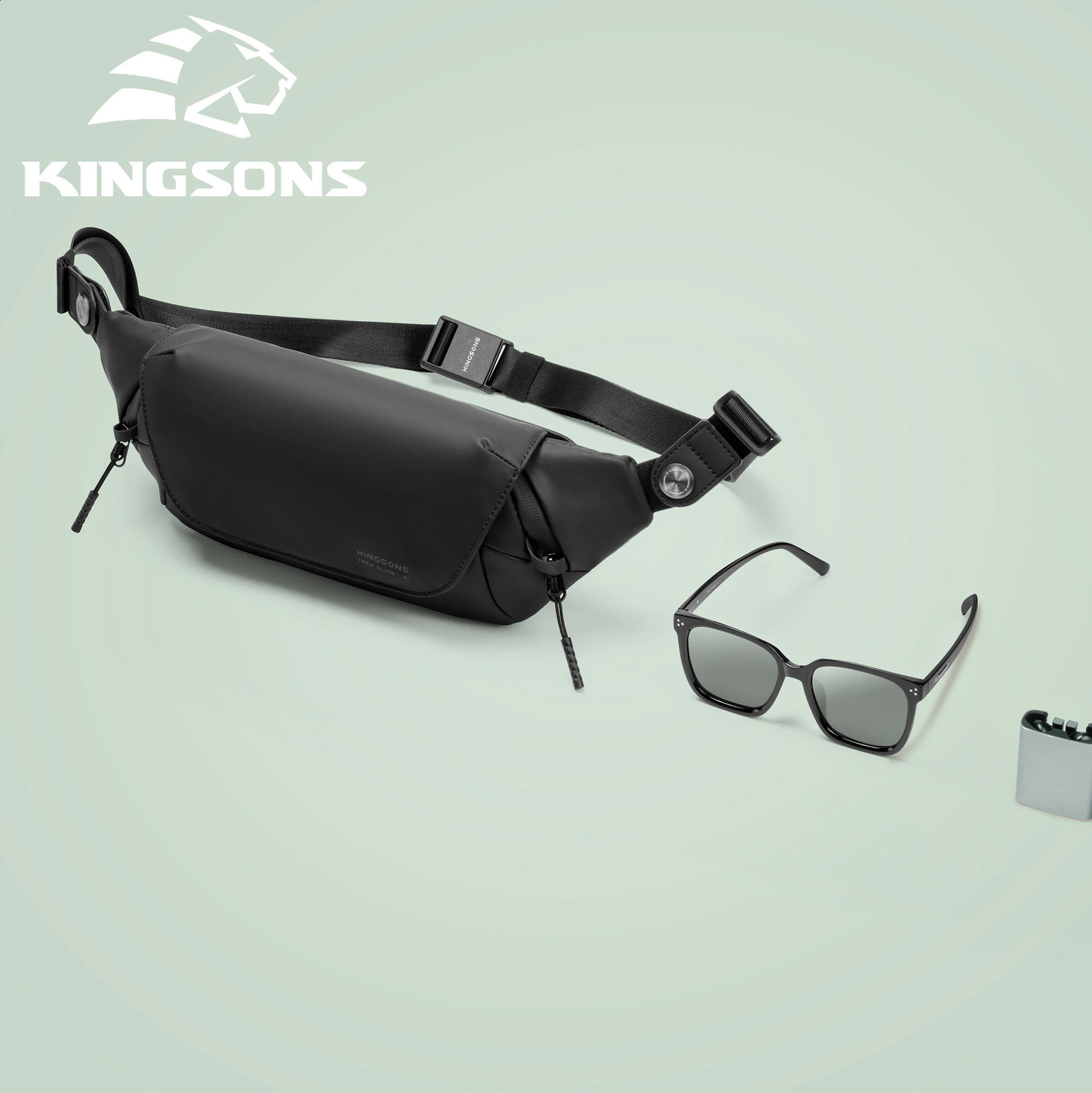 Kingons shoulder bag waterproof simple commuting cross body ious mini cool chest fashionable 240919
