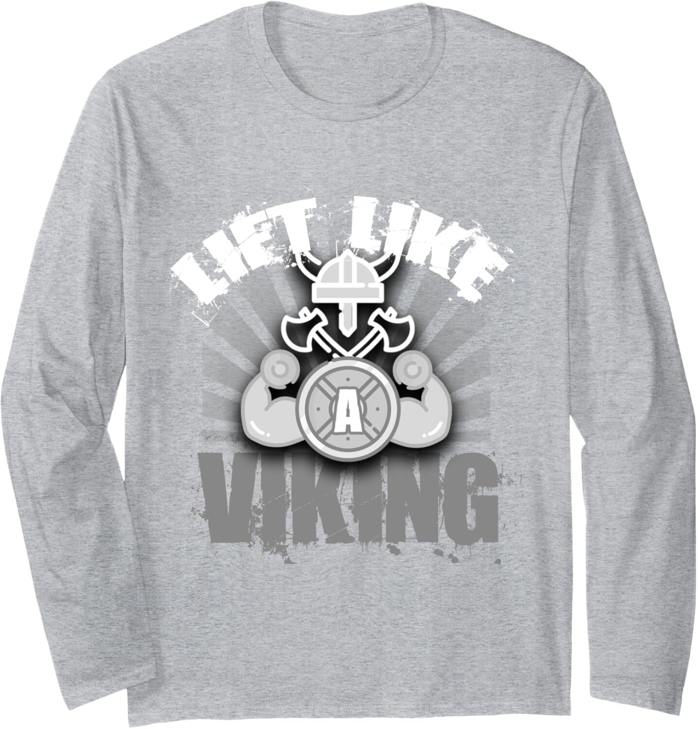 Long Sleeve Shirts for Men sweatshirt Lift Like A Viking Funny Training Fitness Gym Gift Long Sleeve Tee Streetwear Casual tops clothes