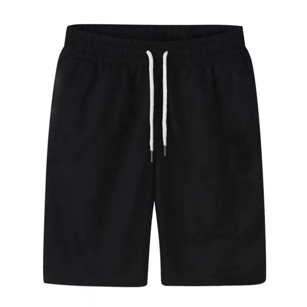 2023 Cargo Shorts Elastic Waist Thin Loose Pockets Outwear Keep Cooling Drawstring Solid Color Summer Cargo Shorts Men ClothesX240921