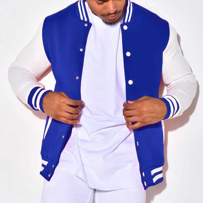 European and American Foreign Trade Spring and Autumn Coat European Size MenS Stand-Up Collar Baseball Shirt Jacket Men M240921