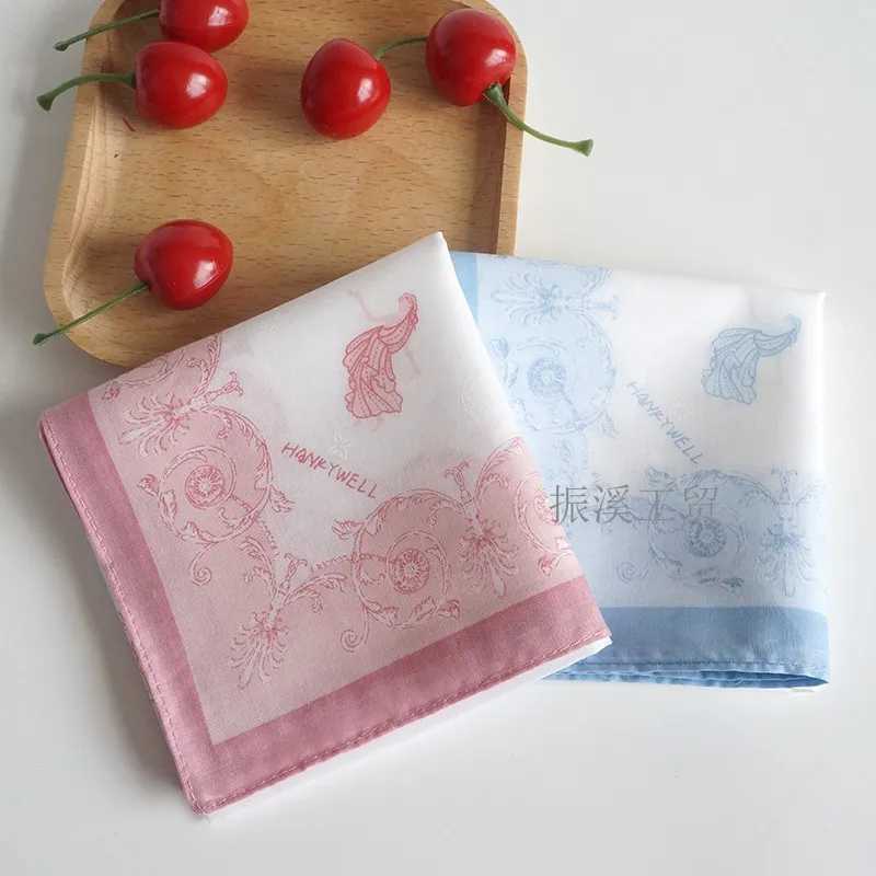 3Pcs 45x45cm Japanese Korean Style Flower Women Bandanas Pocket Hankies Handkerchiefs Soft Combed Cotton Sweat Wiping TowelsX240921