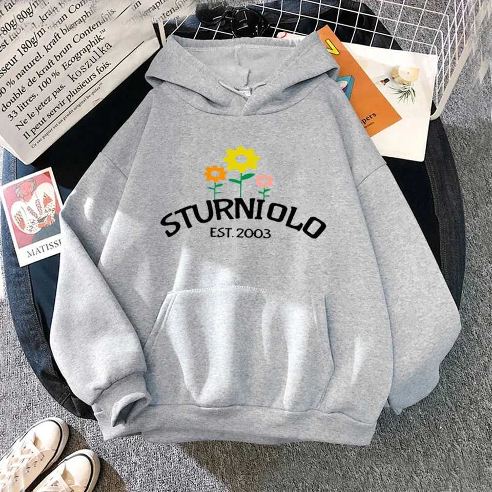Sturnio Triplets hooded floral print sweatshirt mens long sleeved casual O-neck formal suit Kavay graphic top womens clothing W240921