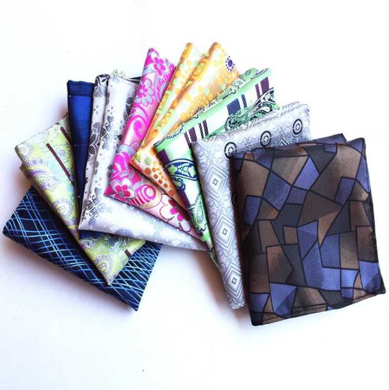 25*25cm Mens Business Suits Silk Pocket Square Handkerchiefs for Wedding Fashion Plaid Hankies Mens Pocket Towel Christmas GiftX240921