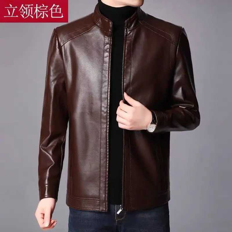 Sports jacket mens jacket 2023 mens leather jacket mens ultra-thin fit sports jacket Pu jacket fashionable leather jacket casual W240918