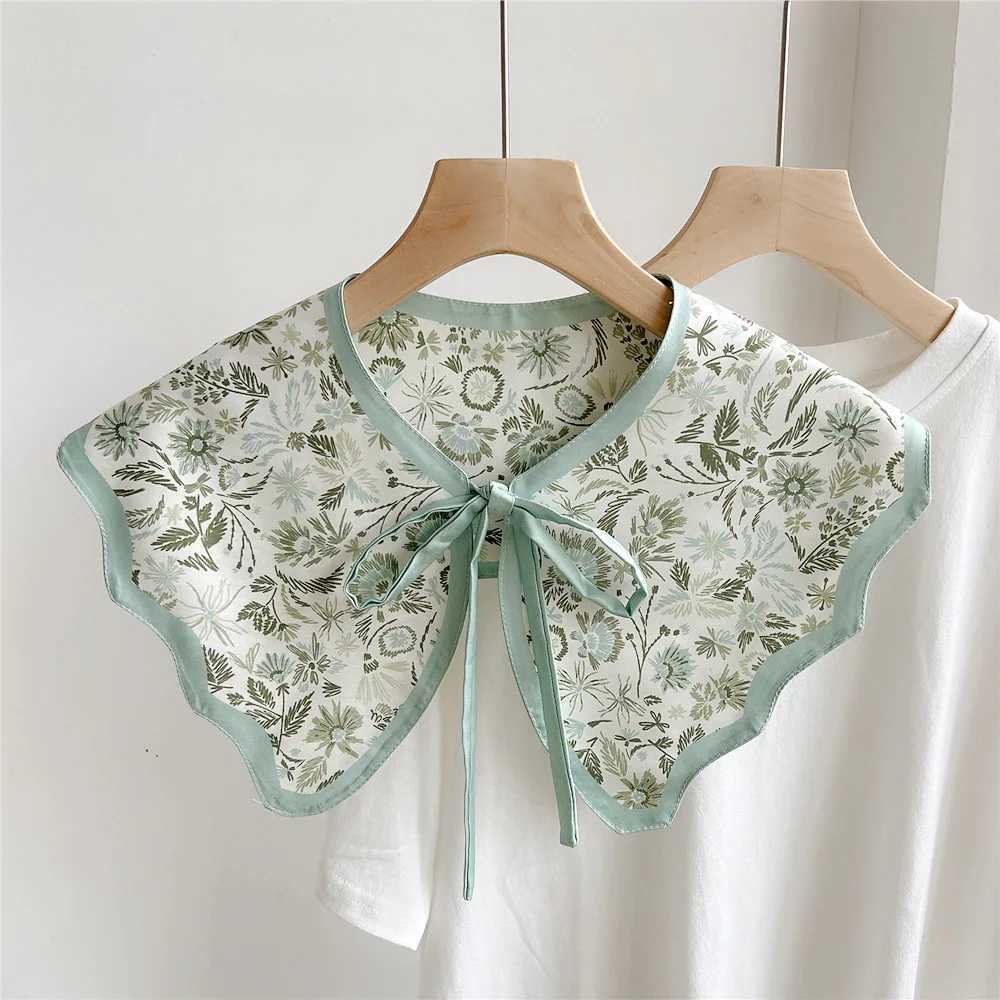 Shawl new shoulder scarf shawl womens fake collar air-conditioned room shawl decoration with knot shawl W240921